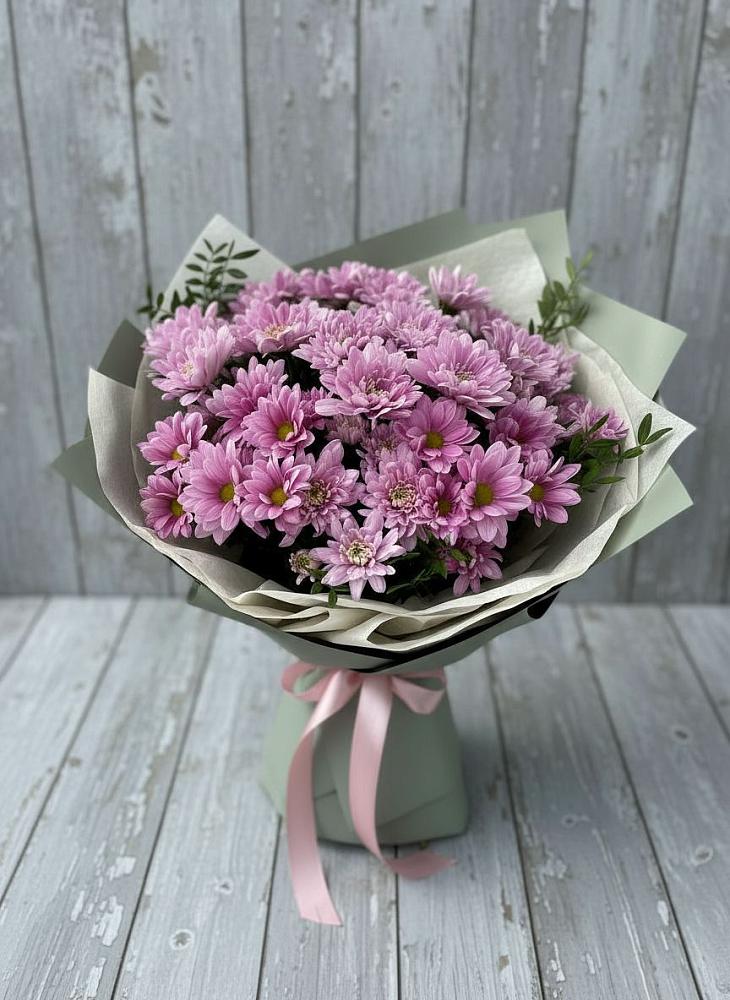 Букет цветов из: Хризантемы в село Овощи