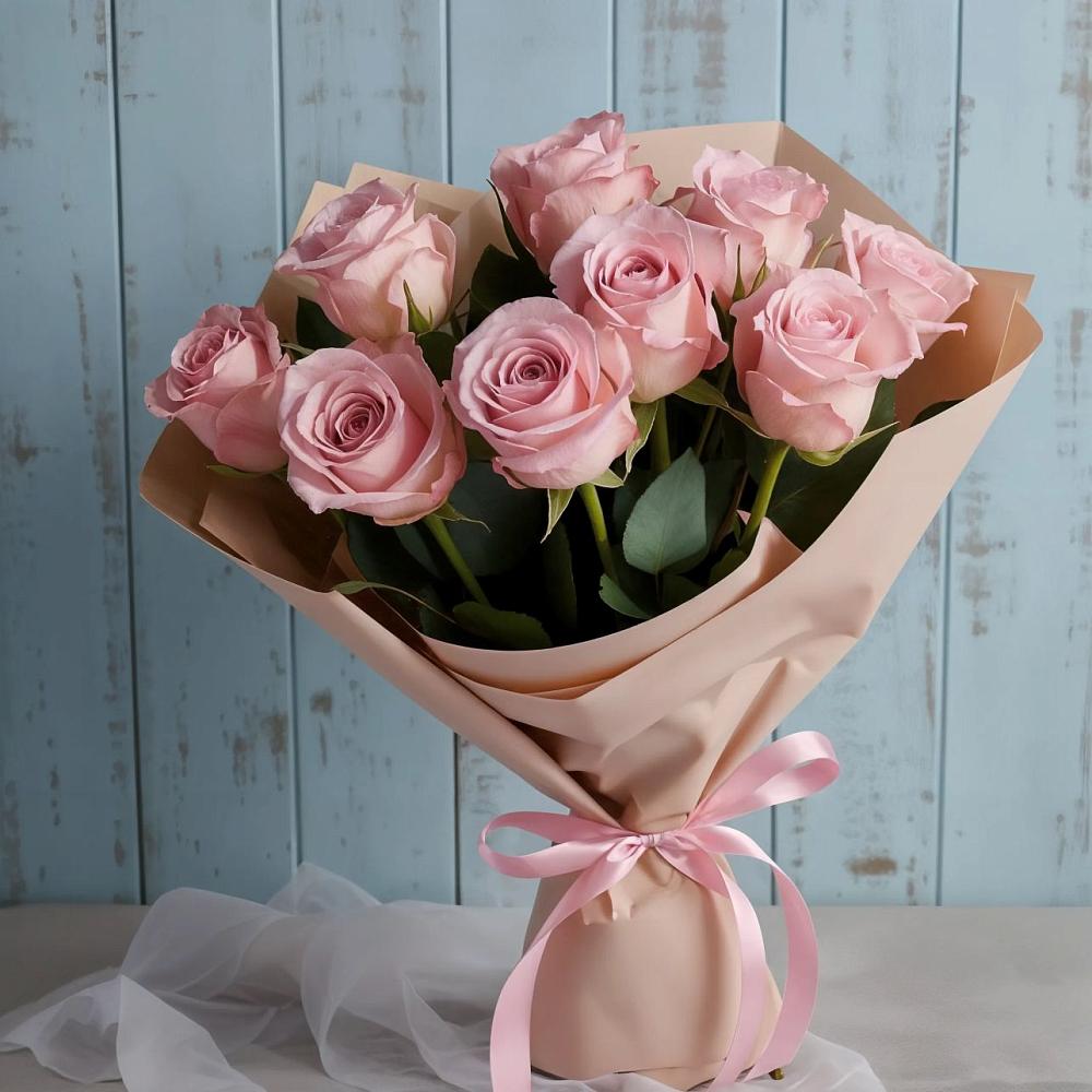 Букет цветов из: Розы в село Овощи