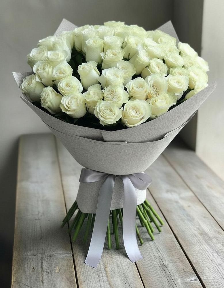 Букет 35 Белых роз в село Овощи