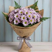 Букет цветов из:  Хризантемы в село Овощи