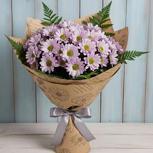 Букет цветов из:  Хризантемы в село Овощи