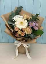 Букет цветов из:  Герберы и Хризантемы в село Овощи