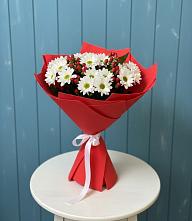 Букет цветов из:  Хризантемы в село Овощи