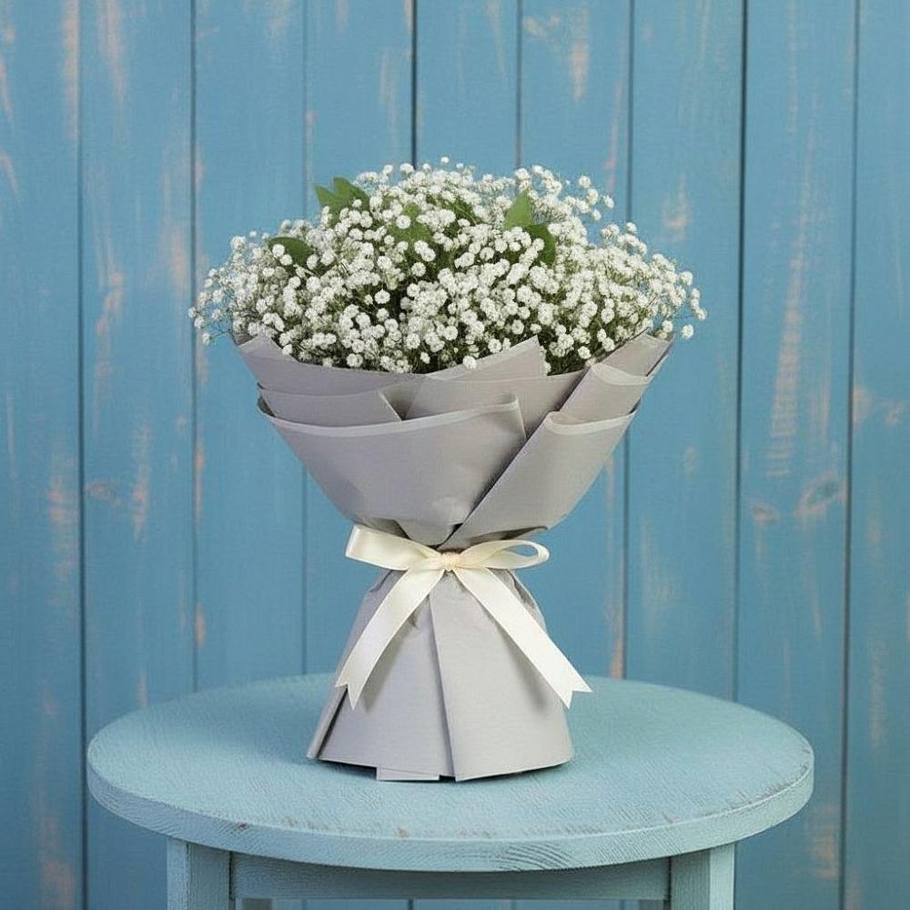 Букет цветов из: Гипсофила в село Овощи