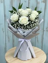 Букет цветов из:  Розы в село Овощи