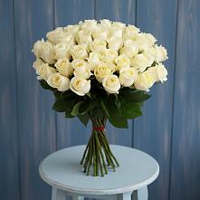 Букет 51 Белая роза Эдлесс Лав в село Овощи