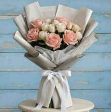 Букет цветов из:  Розы #REPLACE_PRED# село Овощи