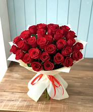 Букет 29 Красных роз в село Овощи