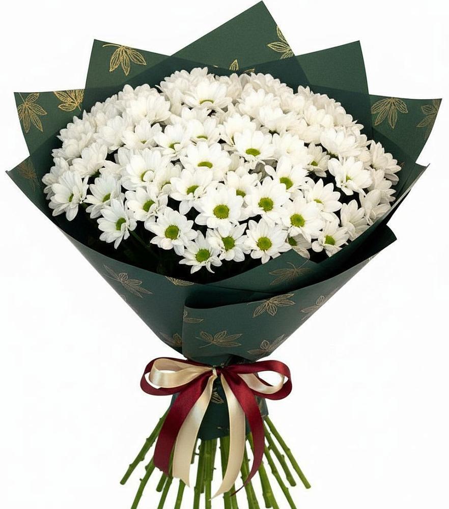 Букет цветов из: Хризантемы в село Овощи