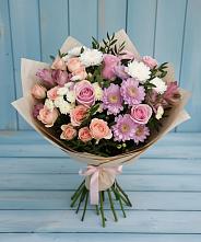 Букет цветов из:  Хризантемы, Розы и Альстромерии #REPLACE_PRED# село Овощи