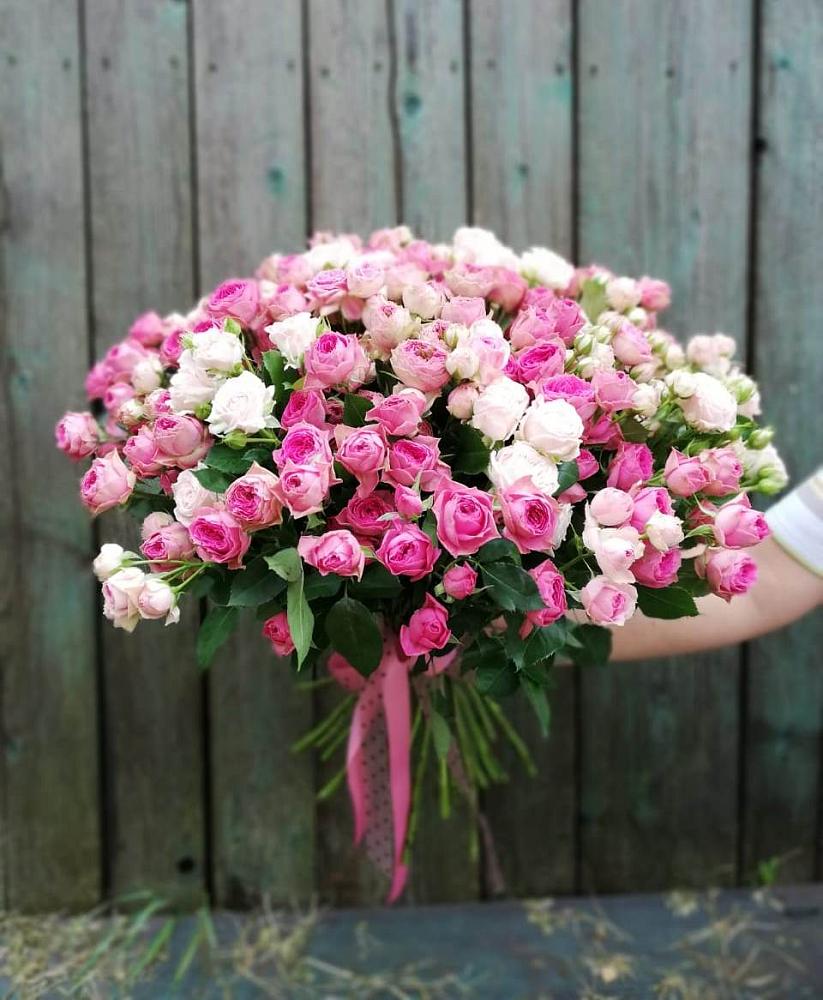 Букет Розовые кустовые розы Натали и Лав Лидия в село Овощи