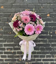 Букет цветов из:  Герберы и Хризантемы #REPLACE_PRED# село Овощи