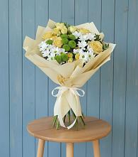 Букет цветов из:  Хризантемы и Розы #REPLACE_PRED# село Овощи