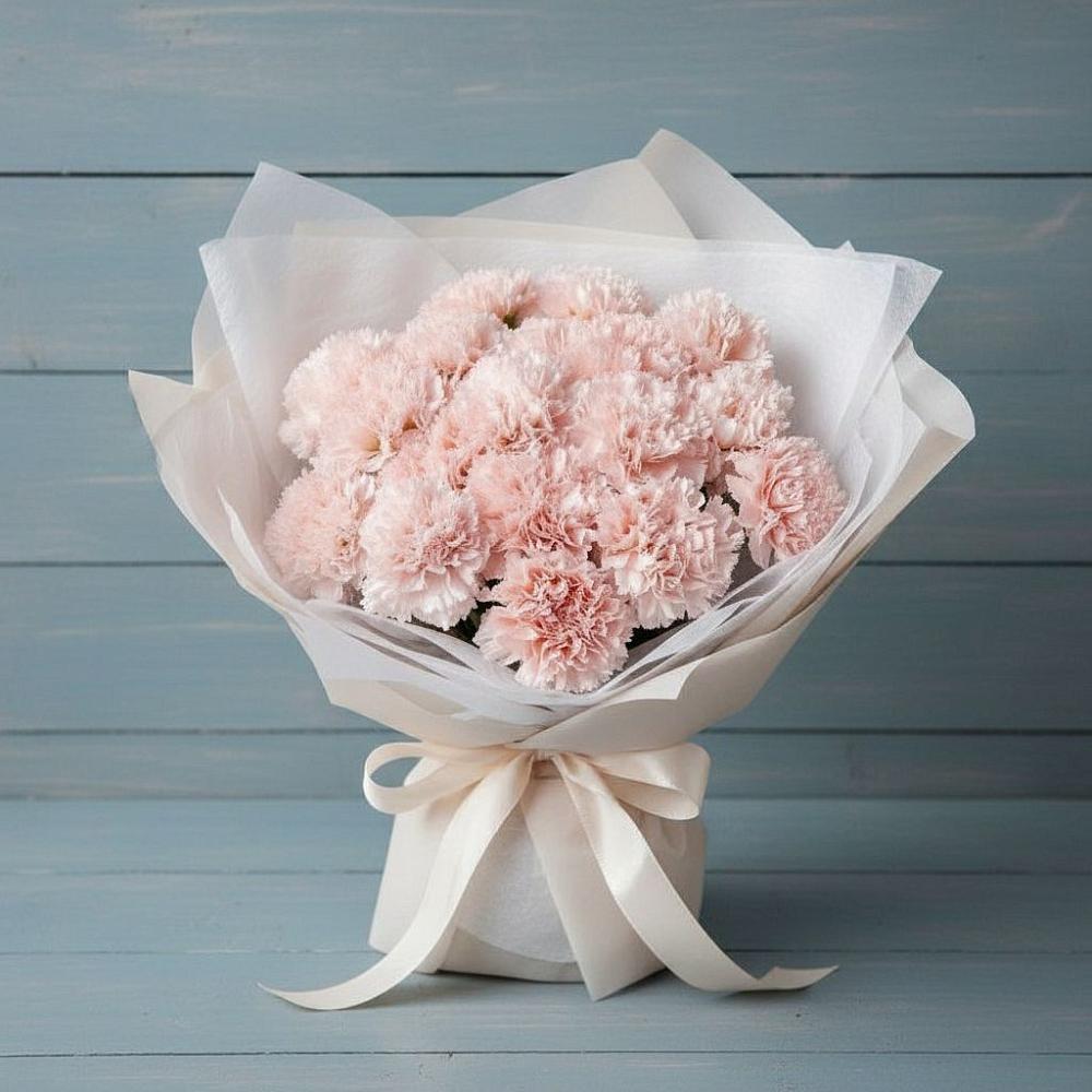 Букет цветов из: Гвоздики в село Овощи