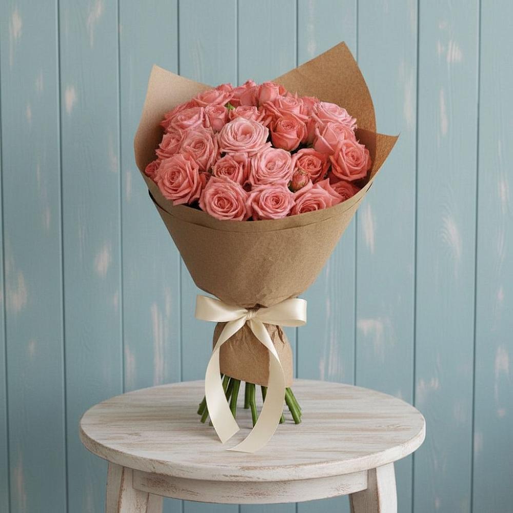 Букет цветов из: Розы в село Овощи