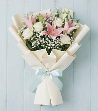 Букет цветов из:  Лилии в село Овощи