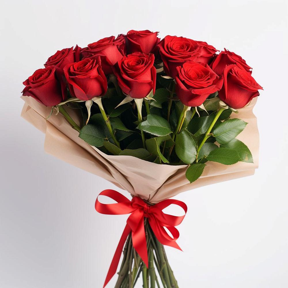 Букет 11 Красных роз Эдлесс Лав в село Овощи