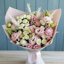 Букет цветов из:  Альстромерии и Розы в село Овощи